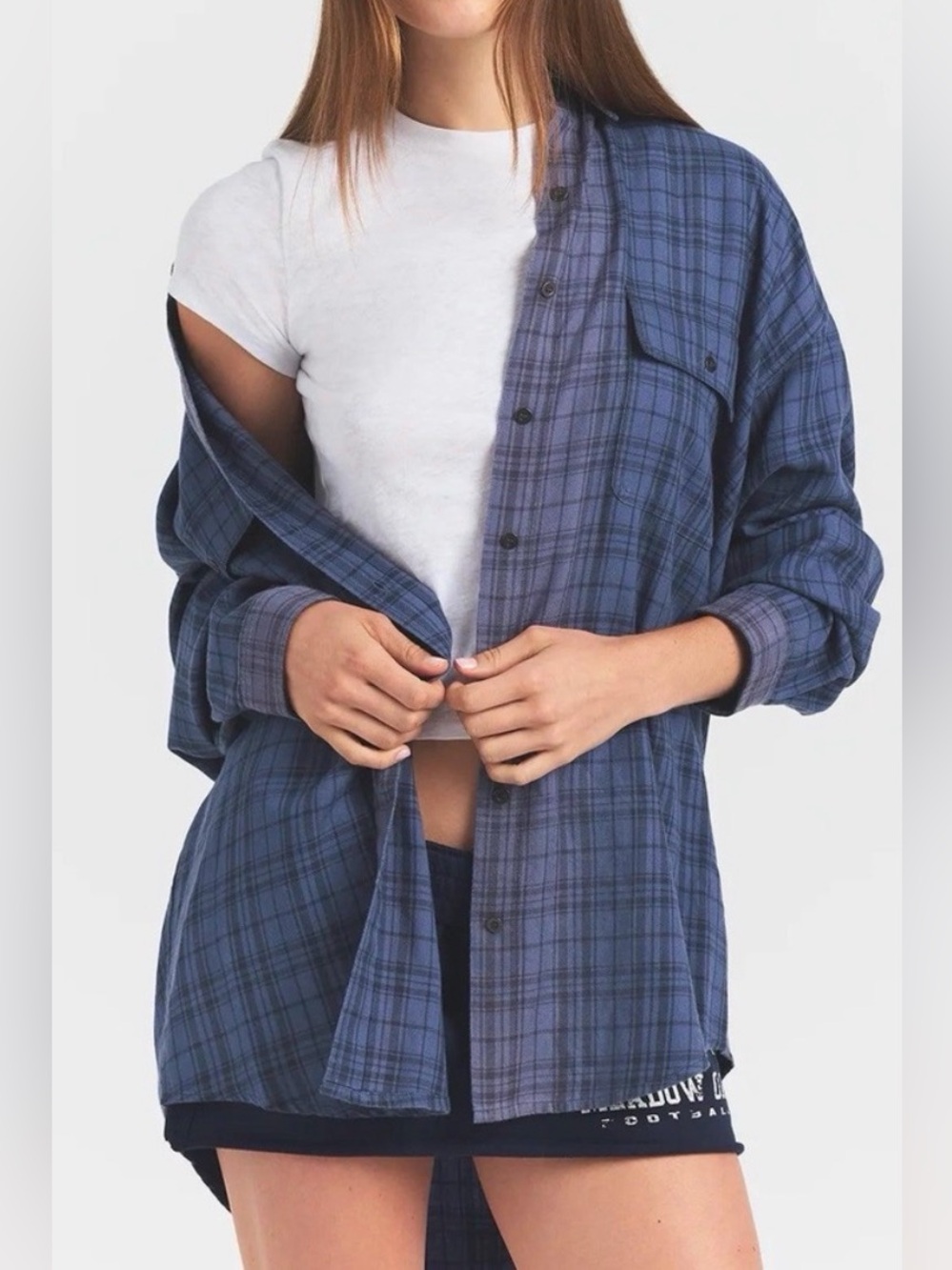 NWOT SKIMS WASHED FLANNEL OVERSIZED SHIRT - Small